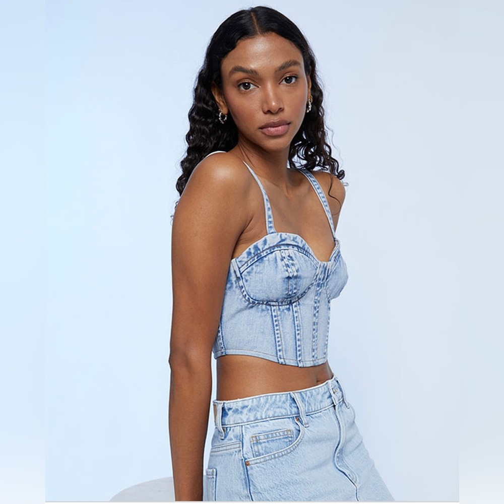 Pacsun LA Hearts Denim Corset Top M